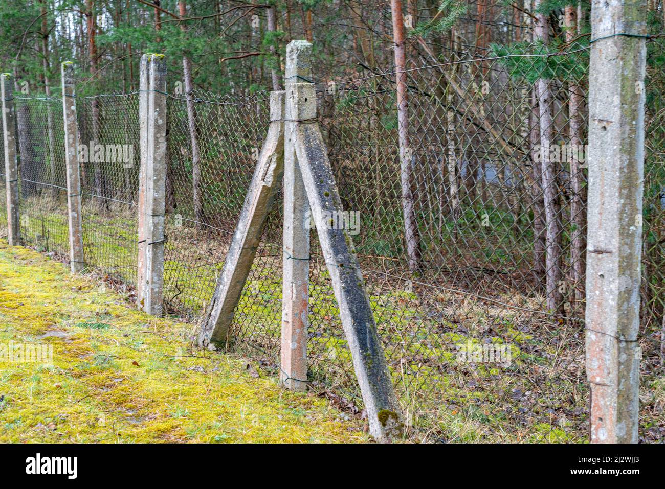 Helmstedt - Marienborn, Germania. L'ex frontiera DDR attraversa l'autostrada A2, ora è un museo e il monumento commemorativo di Gedenk. Foto Stock