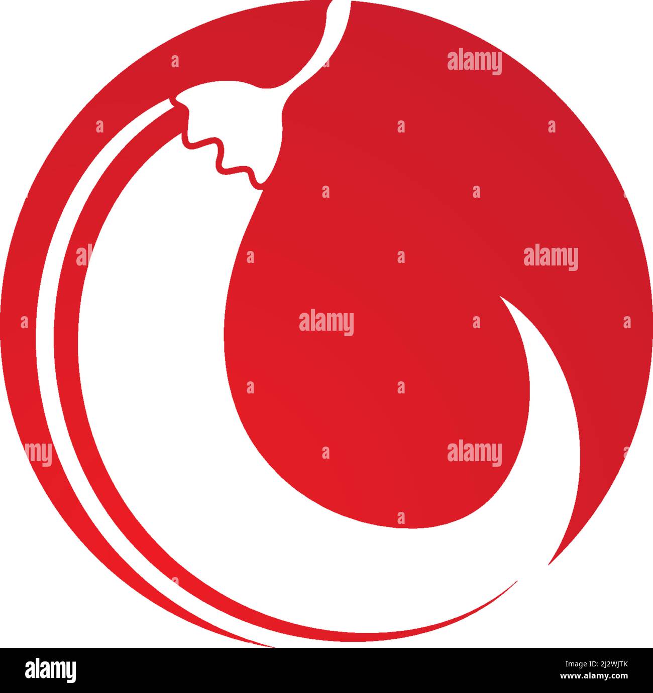 Modello vettoriale logo illustrazione Hot Chili Illustrazione Vettoriale