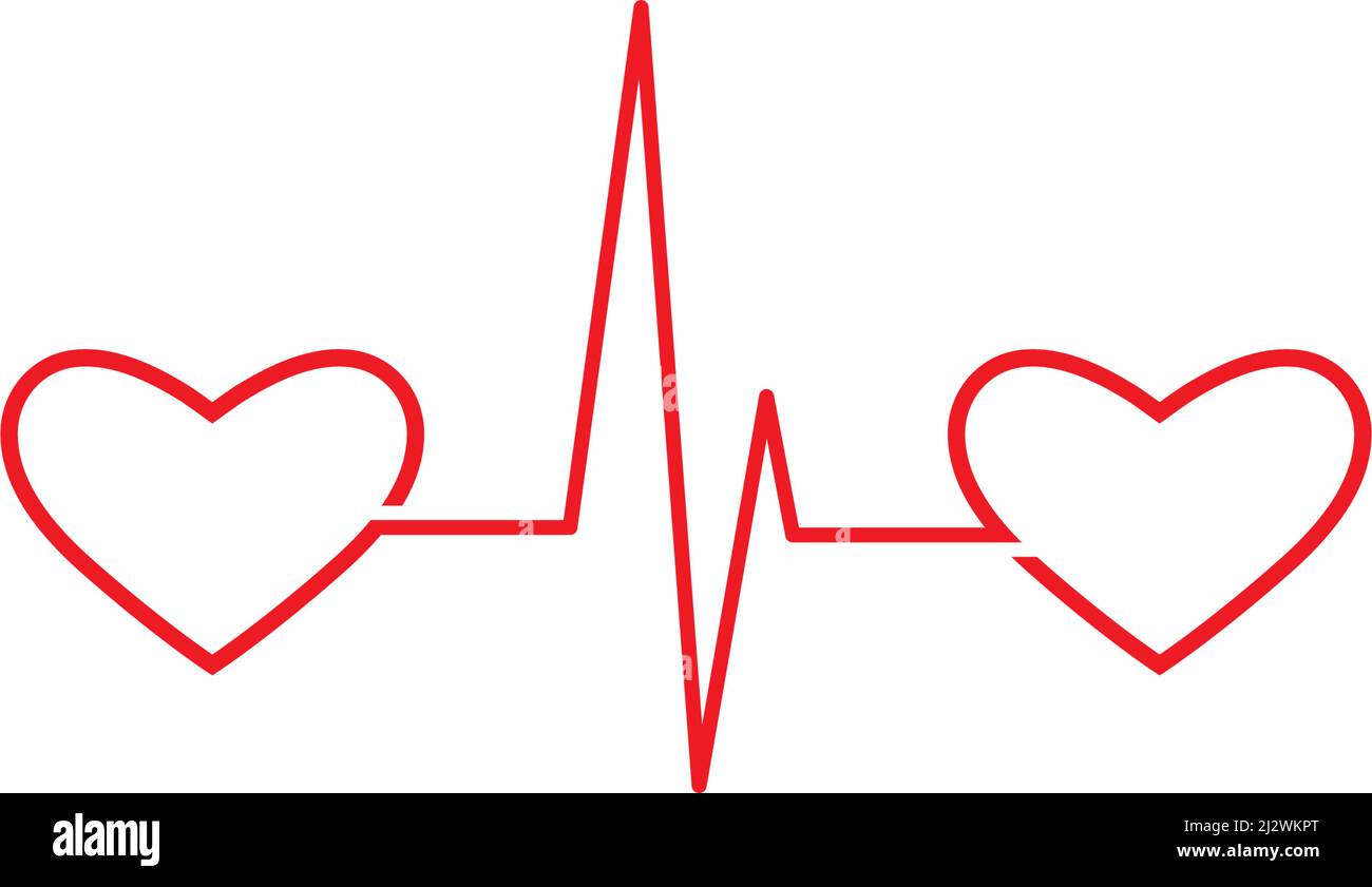 La linea di impulsi illustrazione template vettoriale Illustrazione Vettoriale