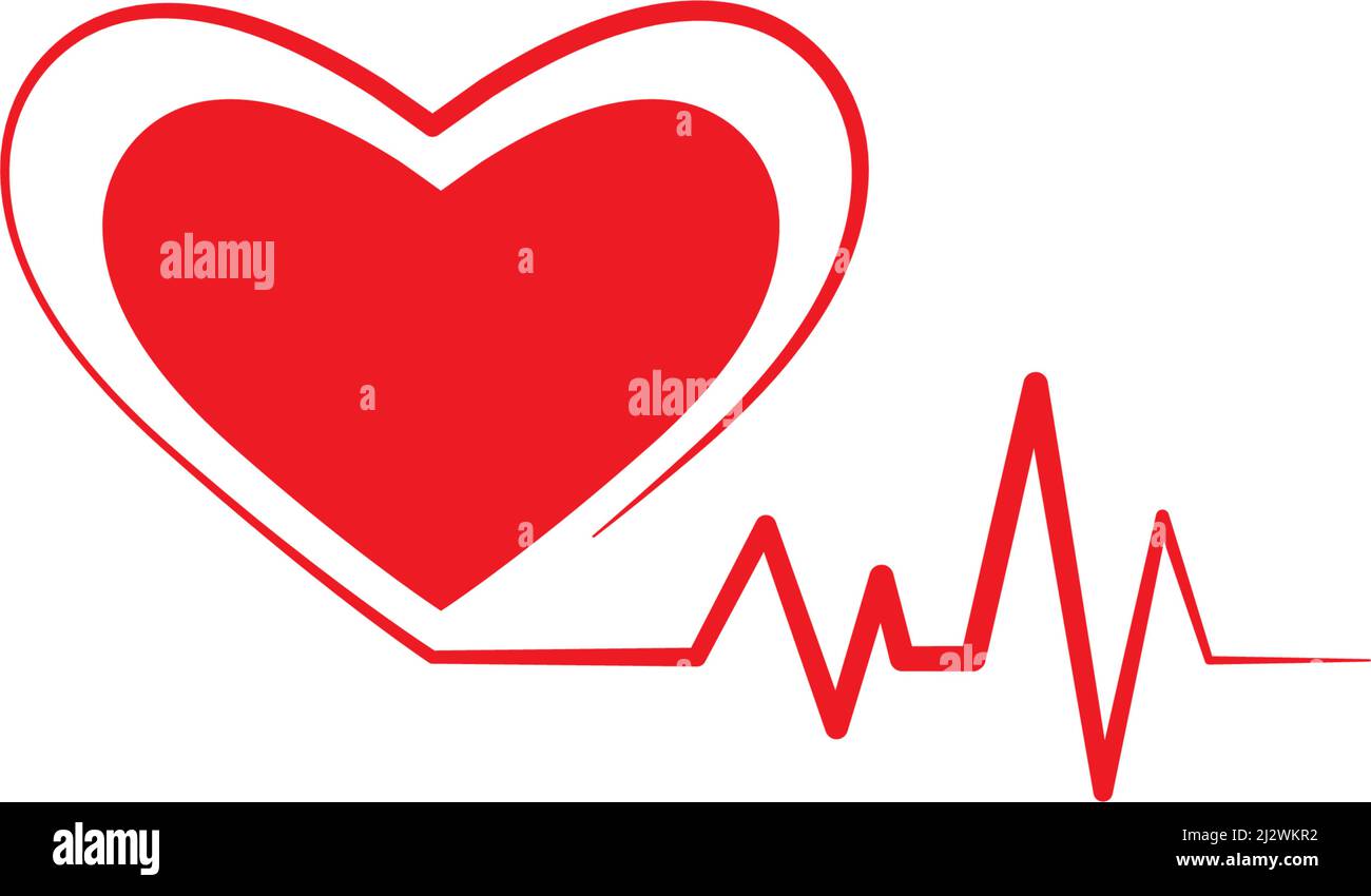 La linea di impulsi illustrazione template vettoriale Illustrazione Vettoriale