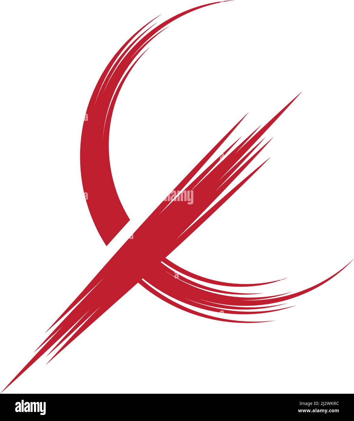 Design vettoriale del modello di logo X Letter Illustrazione Vettoriale