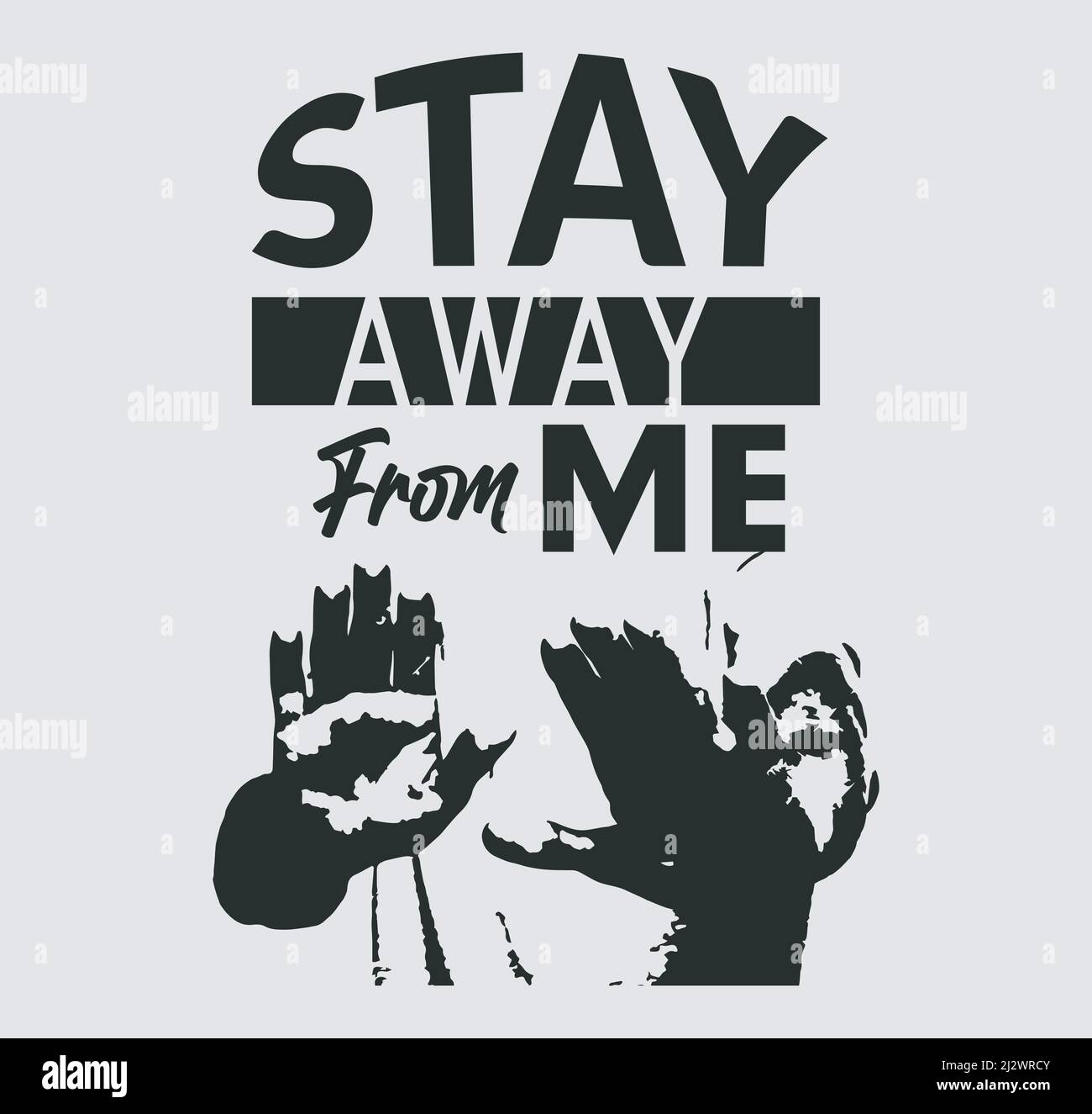 Rimani via corona virus tshirt disegno modello file vettoriale. Covid-19 Corona virus file vettoriale Illustrazione Vettoriale