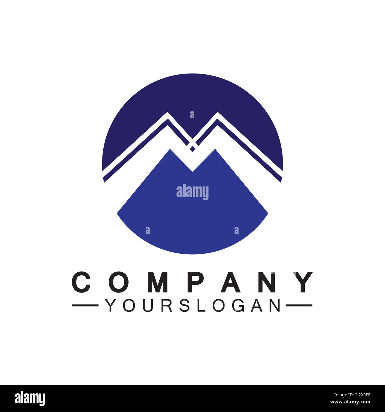 M Lettera modello Logo illustrazione vettoriale design Illustrazione Vettoriale
