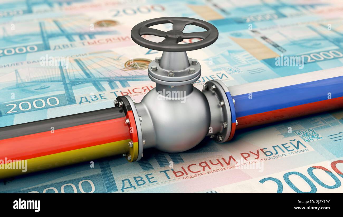 Nord Stream 2 - fornisce gas solo contro rubli Foto Stock