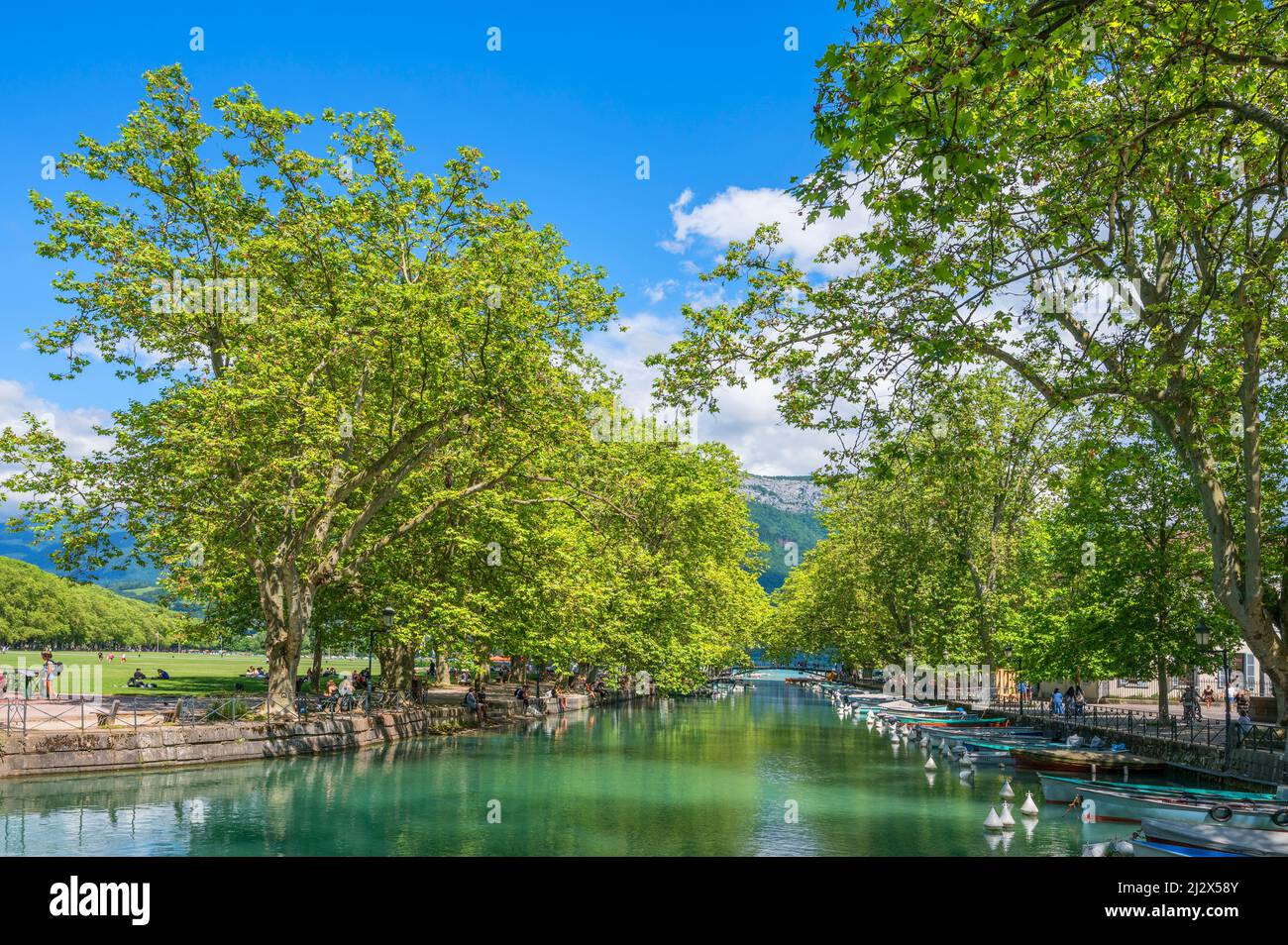 Canal du Vassé, Annecy, dipartimento dell'alta Savoia, Auvergne-Rhone-Alpes, Francia Foto Stock