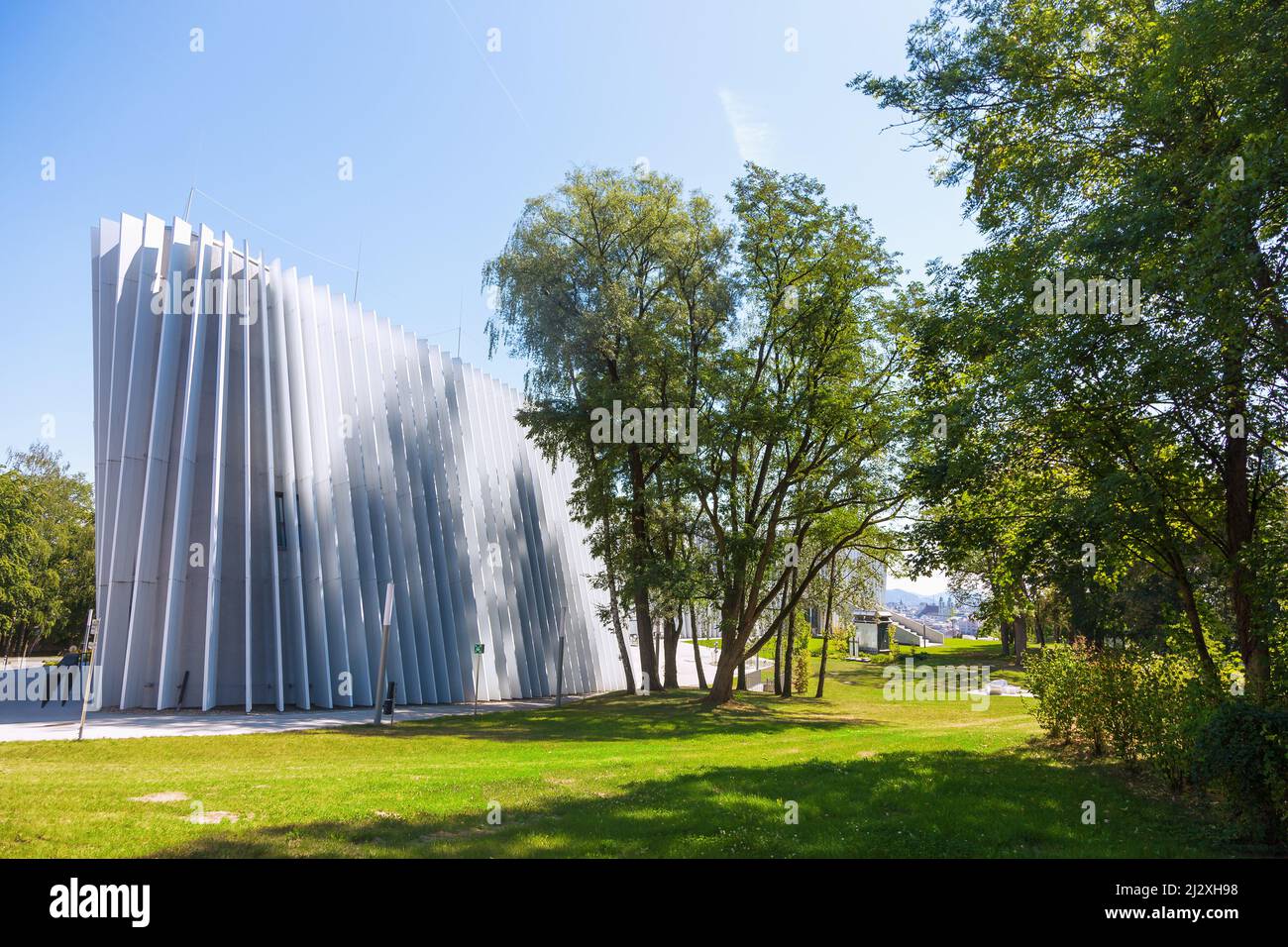 Linz, Anton Bruckner University Foto Stock