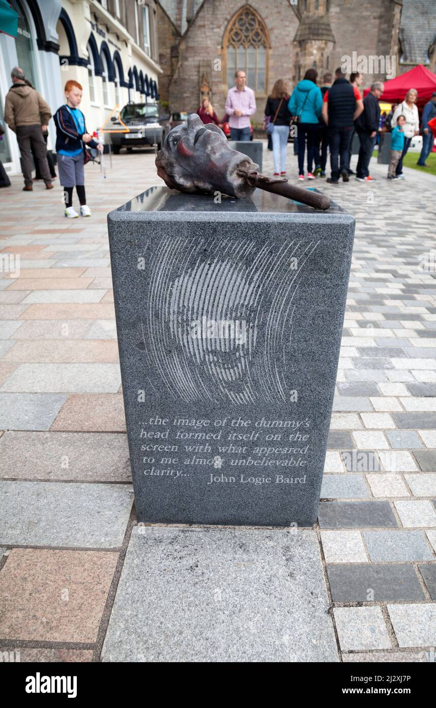 Stookie Bill è stato il manichino utilizzato per John Logie Bairds prima prova TV, questa copia è al Museo all'aperto di Helensburgh, Argyll, Scozia. John Logie Baird Foto Stock