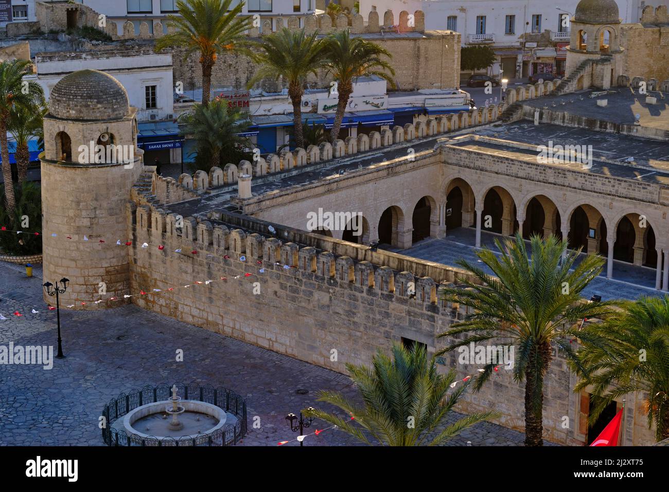 Tunisia, Sousse, medina dichiarata Patrimonio Mondiale dell'Umanità dall'UNESCO, la grande moschea Foto Stock