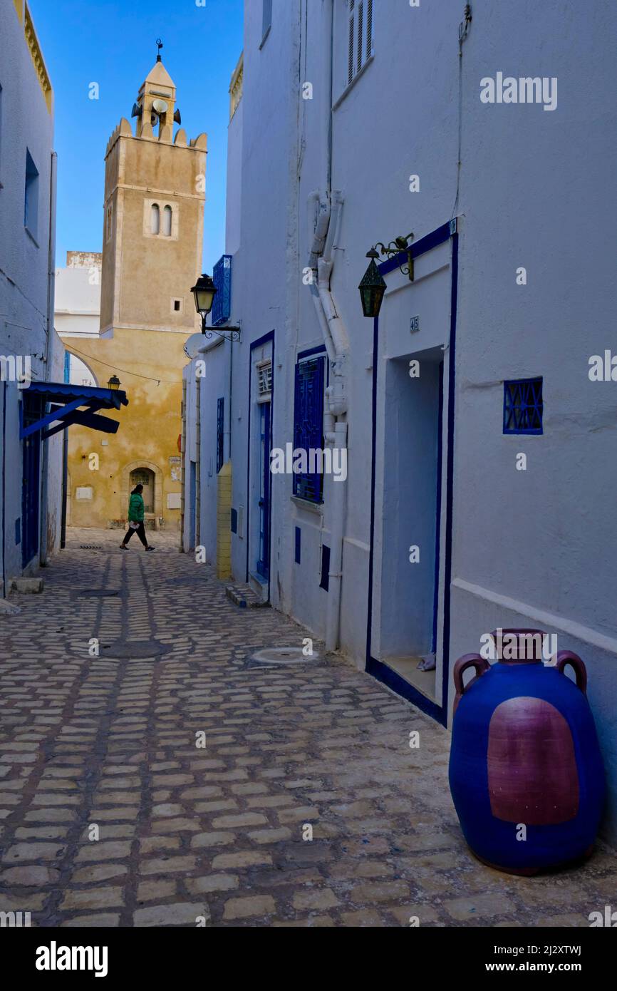 Tunisia, Sousse, medina dichiarata Patrimonio Mondiale dell'Umanità dall'UNESCO, la città vecchia Foto Stock