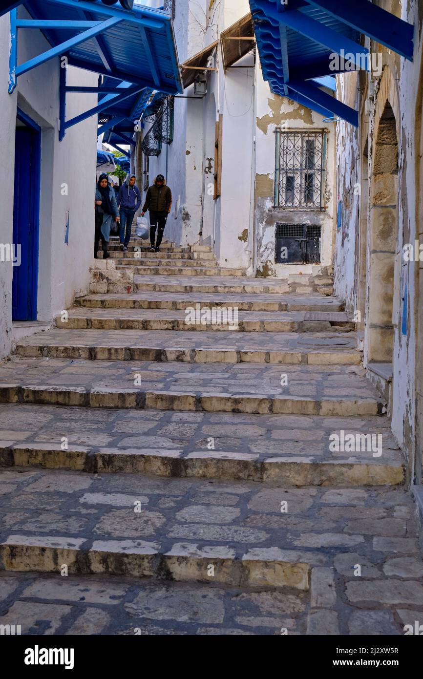 Tunisia, Sousse, medina dichiarata Patrimonio Mondiale dell'Umanità dall'UNESCO, la città vecchia Foto Stock