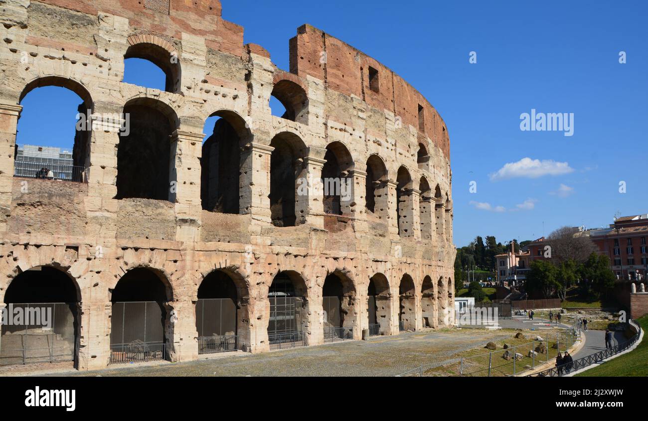 il colosseo a Roma Foto Stock
