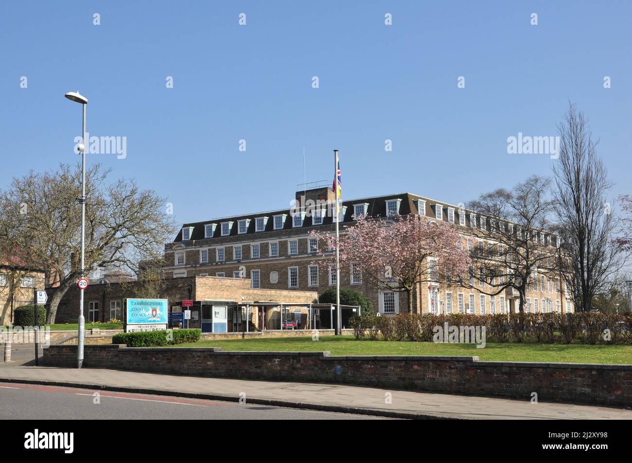 Shire Hall, Castle Street, Cambridge, Inghilterra, Regno Unito Foto Stock