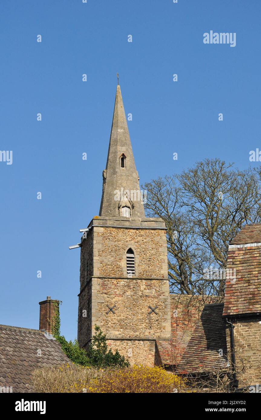 Church of St Peter, Castle Street, (vista da Northampton Street), Cambridge, Inghilterra, Regno Unito Foto Stock