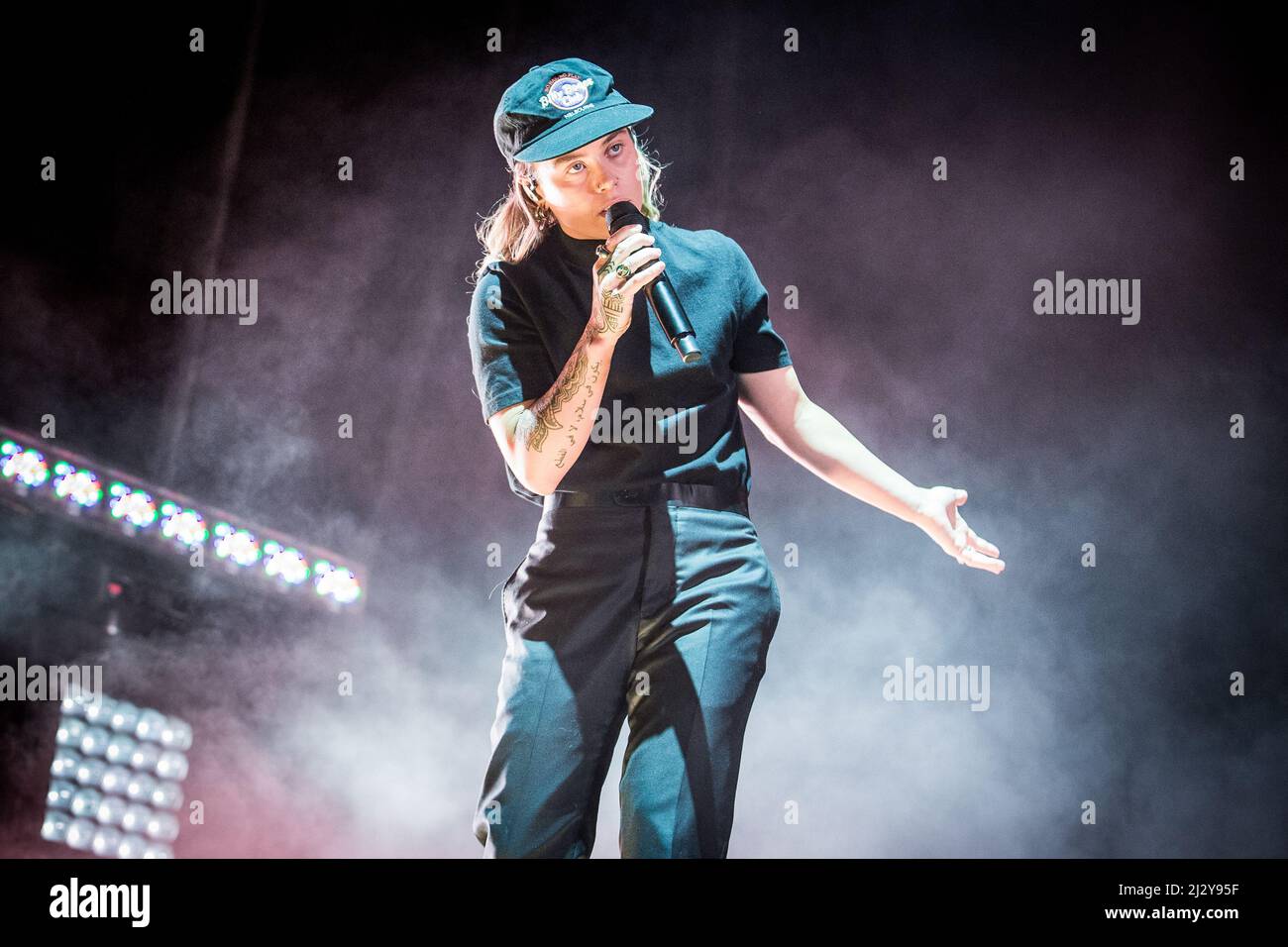 Tash Sultana si esibisce dal vivo presso Oslo Spektrum il 2 aprile 2022 Foto Stock