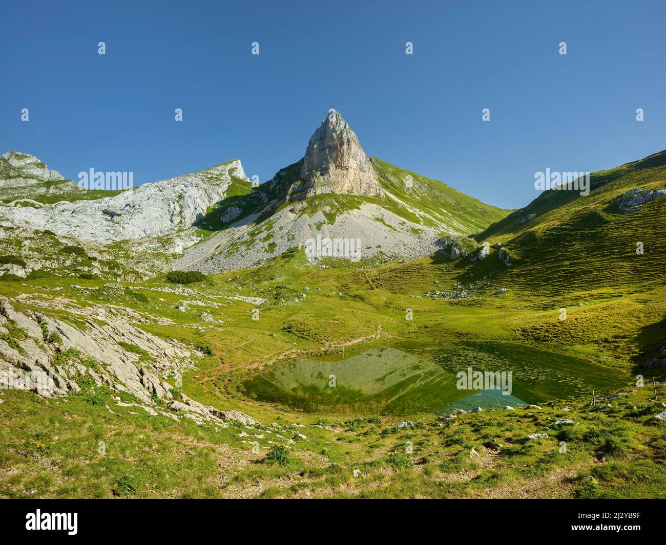 Rosskopf, Grubasee, Rofan, Tirolo, Austria Foto Stock