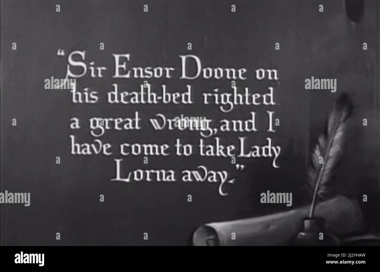 Vintage 1922 Lorna Doone schermo romantico film ancora Foto Stock