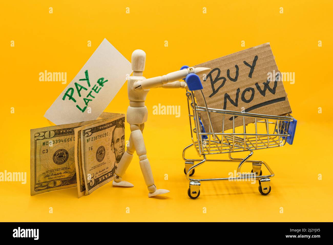 BNPL Acquista ora paga più tardi concetto di shopping online Foto Stock