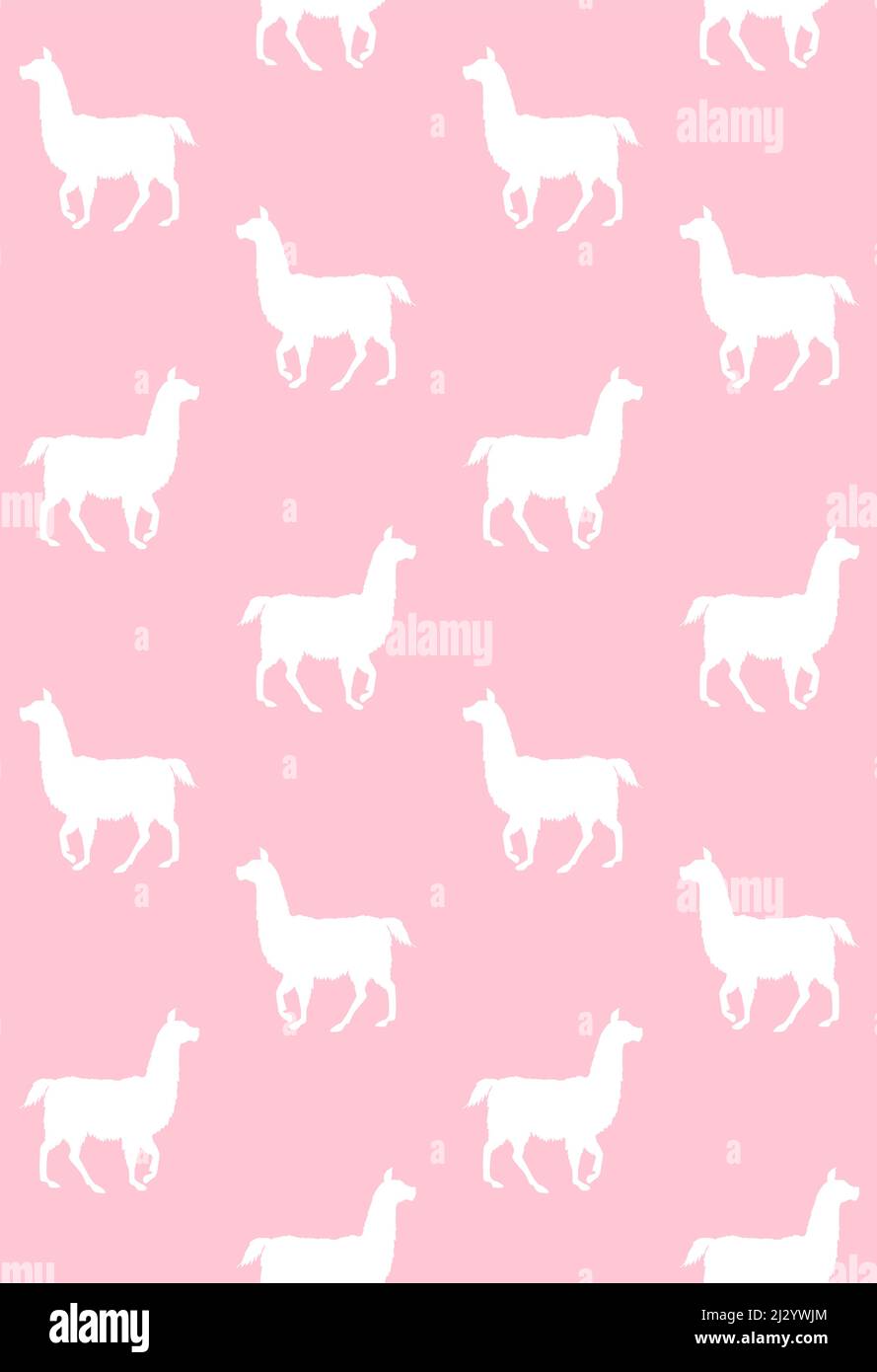 Motivo vettoriale senza cuciture con silhouette bianca a lama isolata su sfondo rosa Illustrazione Vettoriale