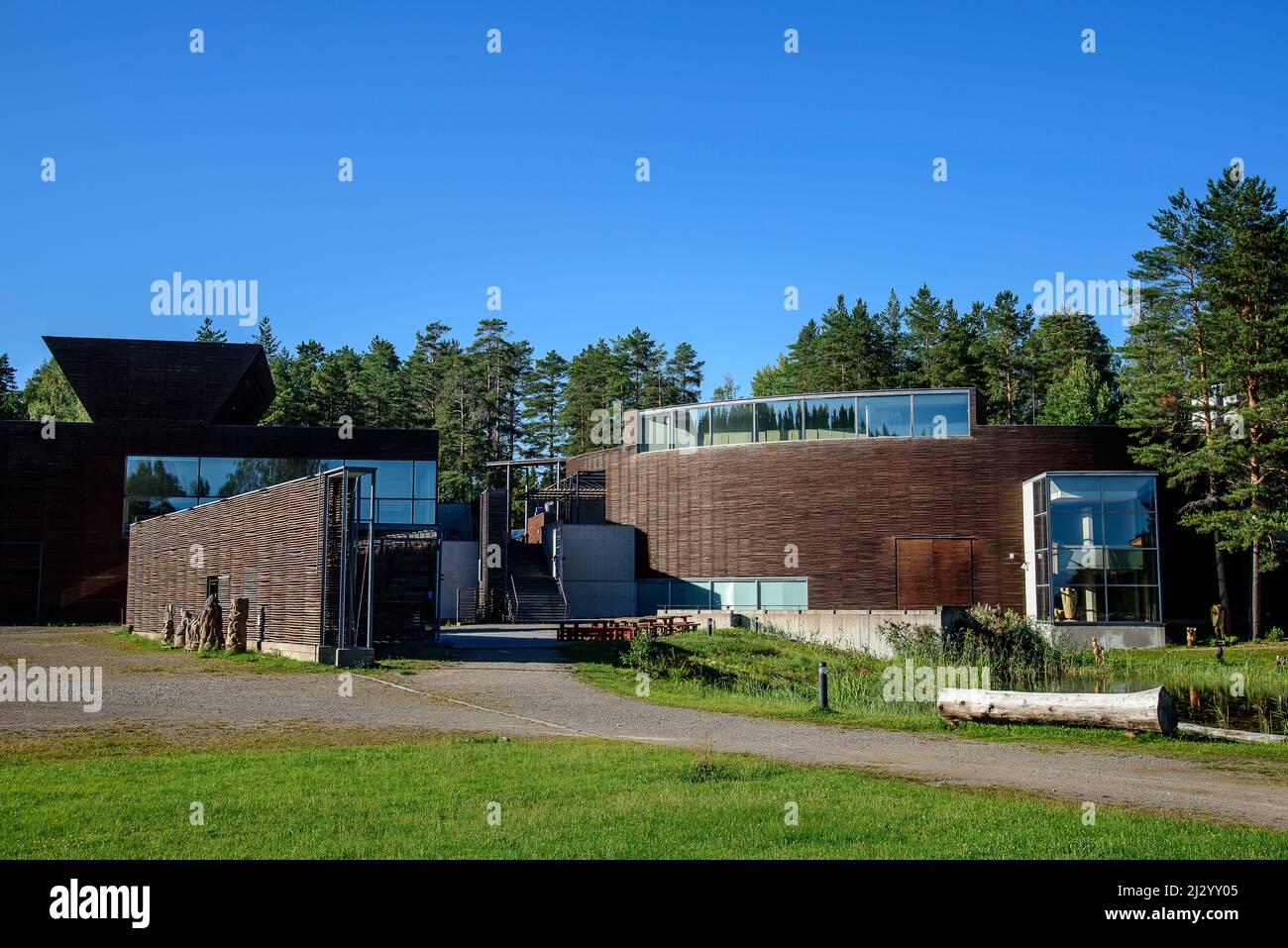 Centro naturalistico, Punkaharju Arboretum, Savonlinna, Finlandia Foto Stock