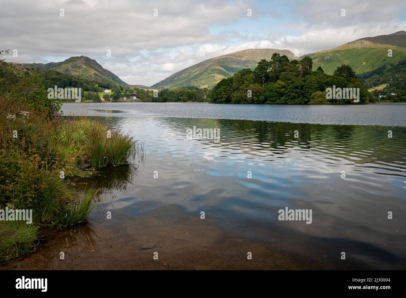 Grasmere Lake nel Lake District, Regno Unito, Cumbria Foto Stock