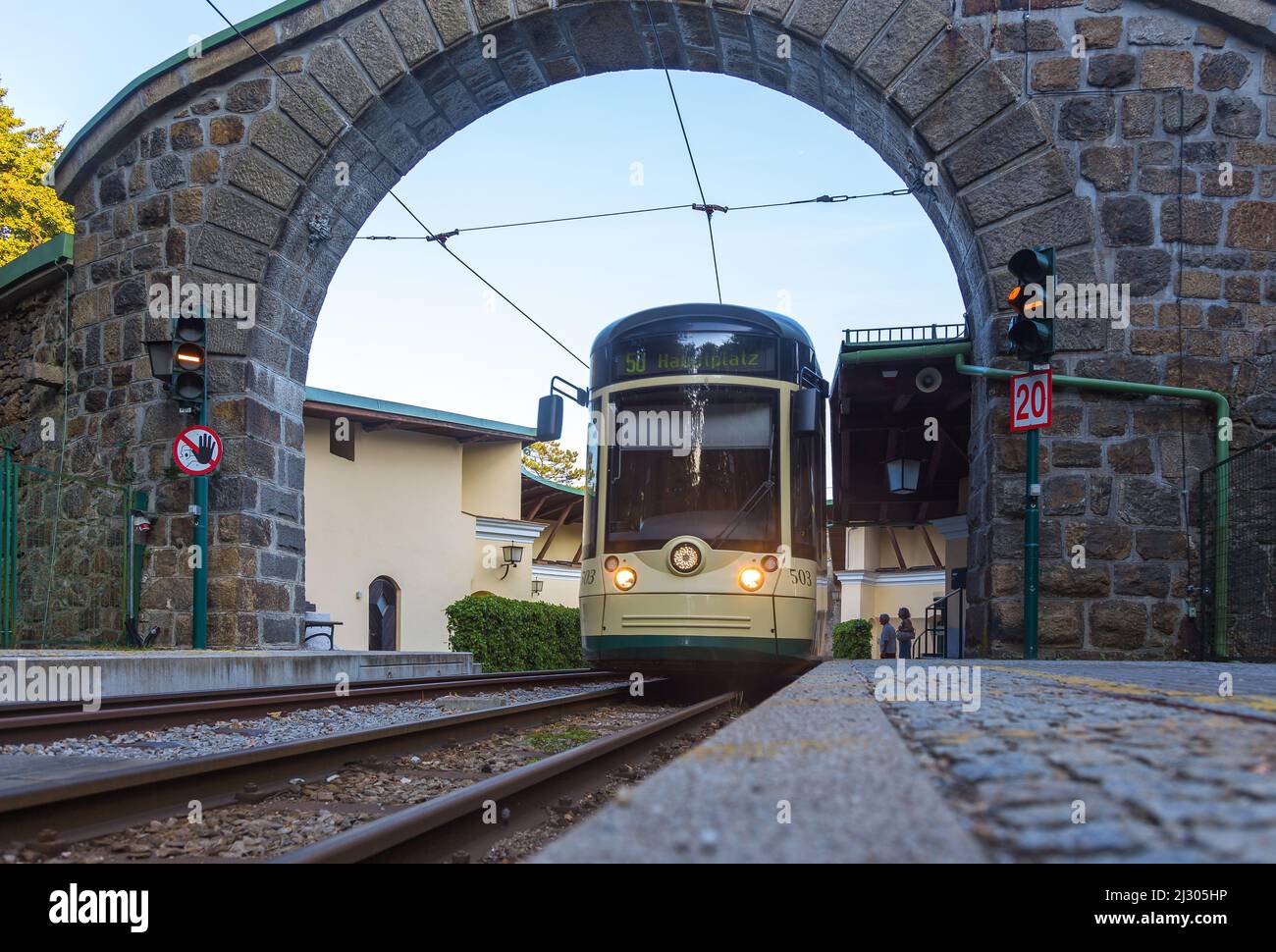 Fermata Linz, Pöstlingbergbahn, Pöstlingberg Foto Stock