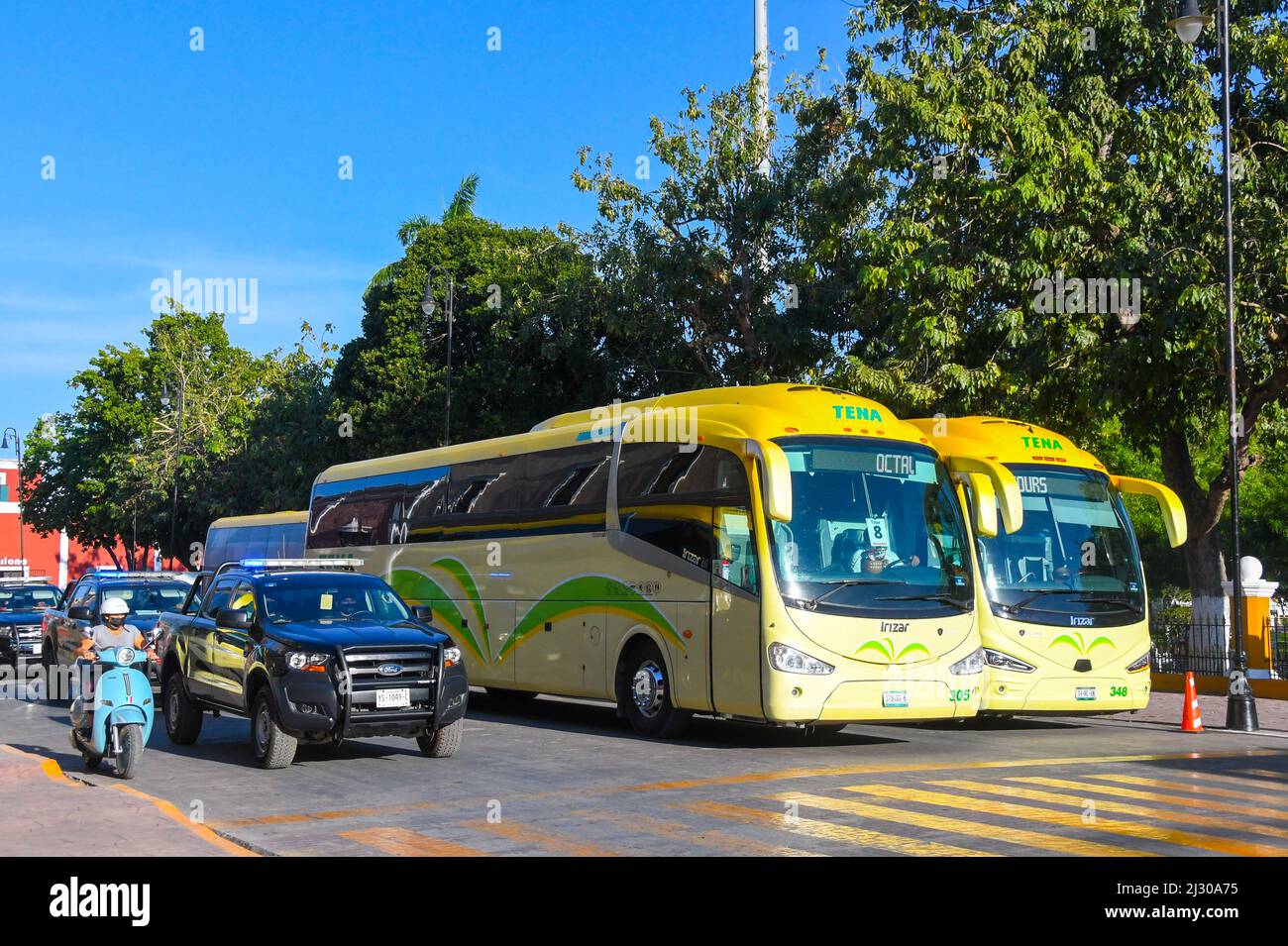 Autobus turistici Valladolid , Messico Foto Stock