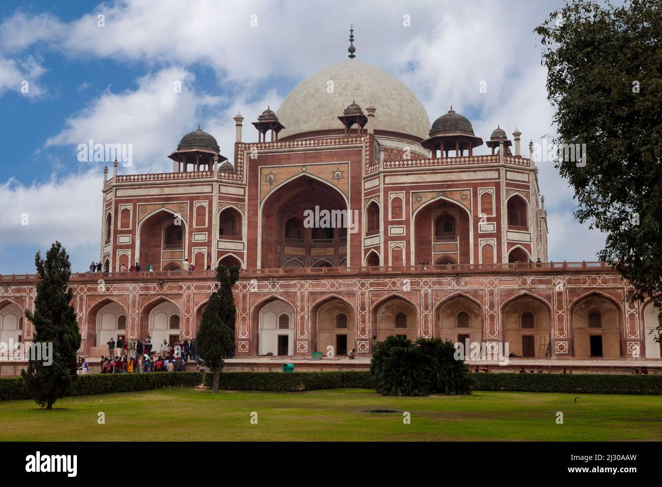 New Delhi, India. La tomba di Humayun, il primo Mughal Mausoleo di Delhi. Foto Stock