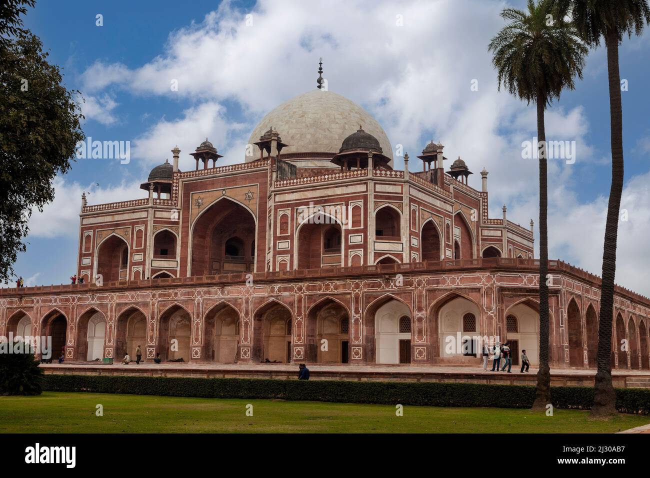 New Delhi, India. La tomba di Humayun, il primo Mughal Mausoleo di Delhi. Foto Stock