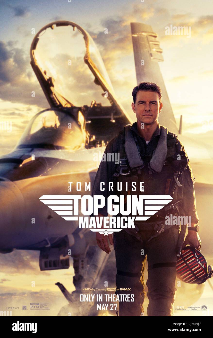 TOP GUN: MAVERICK, (alias TOP GUN 2), poster, Tom Cruise, 2022. © Paramount Pictures / Courtesy Everett Collection Foto Stock