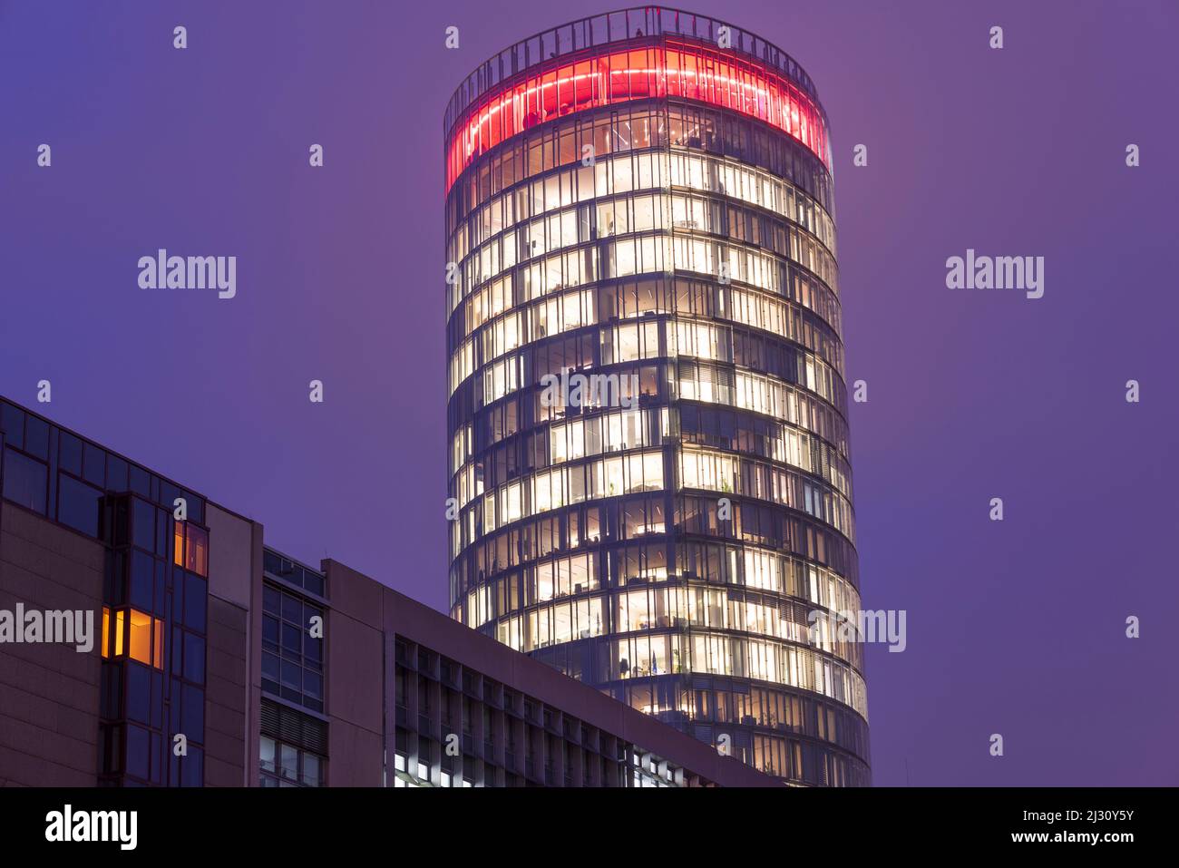 Kölntriangle, torre LVR, sede dell'Agenzia europea per la sicurezza aerea (EASA), Colonia, Renania settentrionale-Vestfalia, Germania, Europa Foto Stock