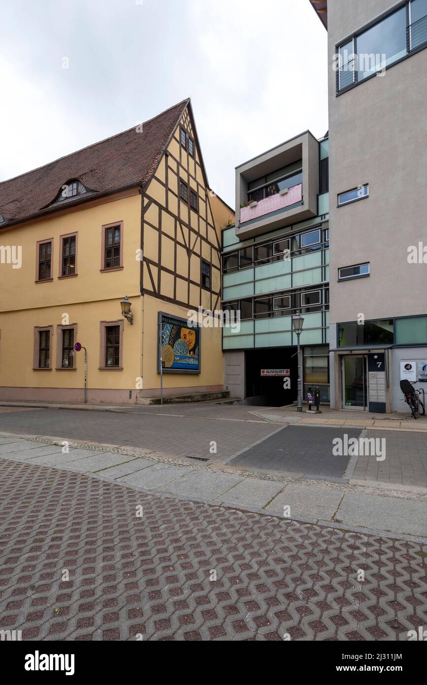 Handelhaus, luogo di nascita del compositore Georg Friedrich Handel, Halle an der Saale, Sassonia-Anhalt, Germania Foto Stock