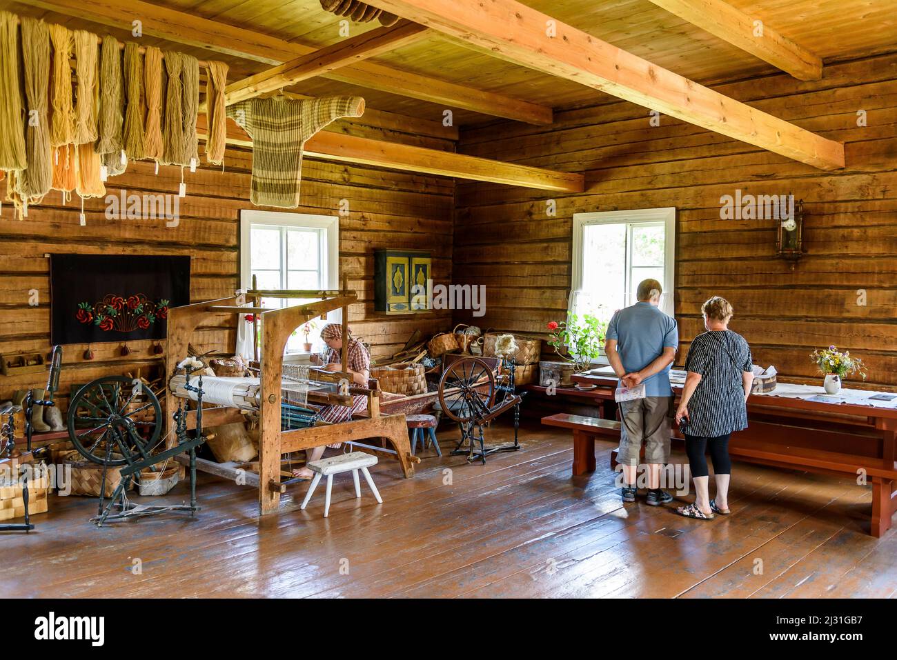 Kovero Heritage Farm - piccolo museo all'aperto - nel Parco Nazionale di Seitseminen, Finlandia Foto Stock