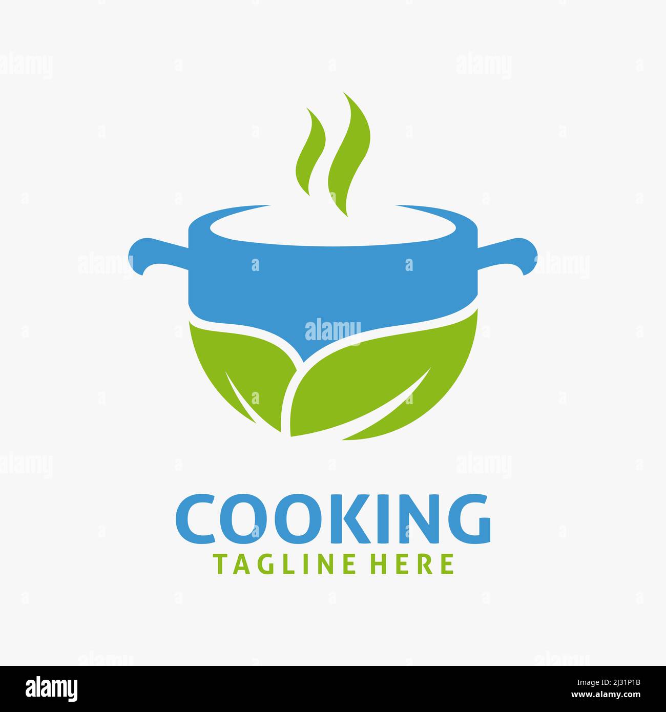 disegno del logo della cucina vegetale Illustrazione Vettoriale