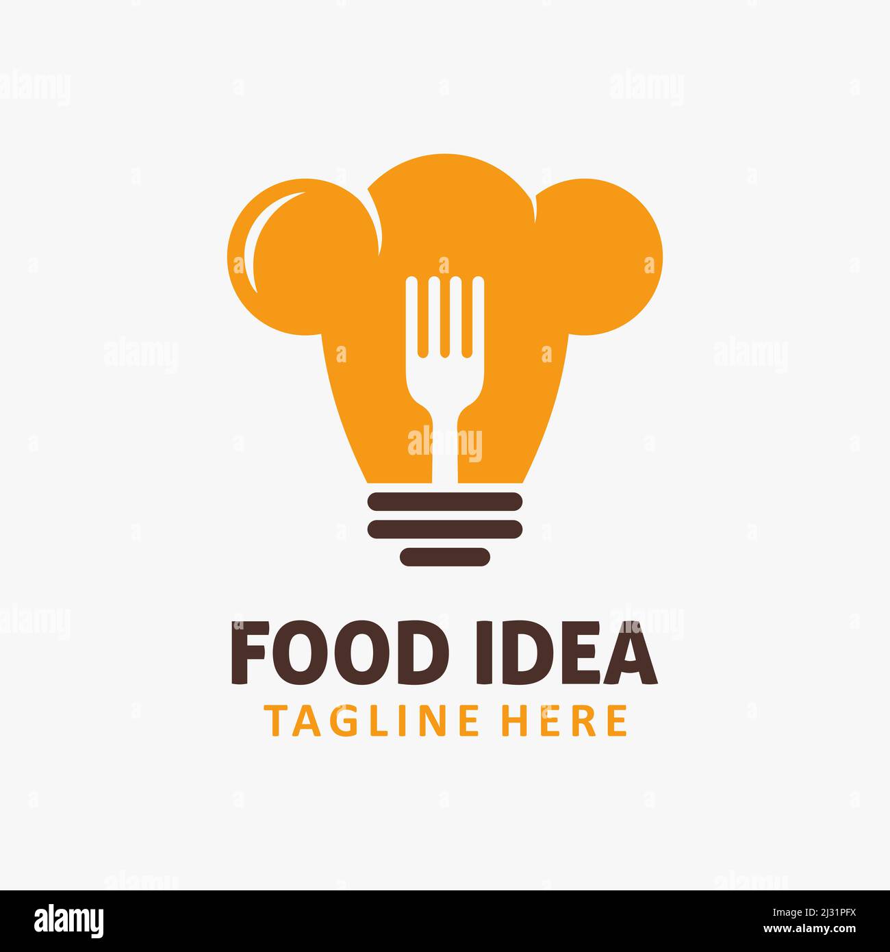 Disegno del logo dell'idea del cibo Illustrazione Vettoriale