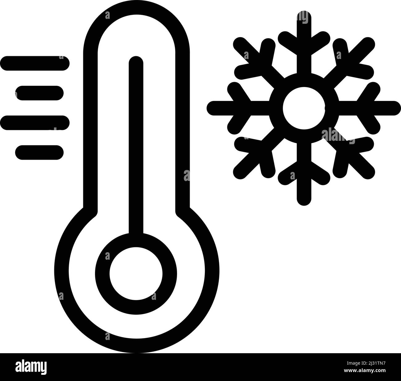 Illustrazione della progettazione di icone vettoriali a freddo Illustrazione Vettoriale