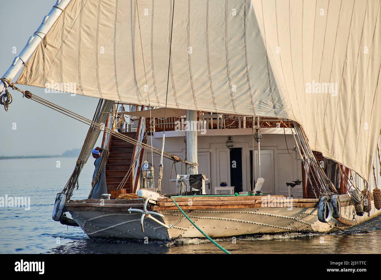 lazulli barca, egitto, fiume nilo, paesaggio Foto Stock
