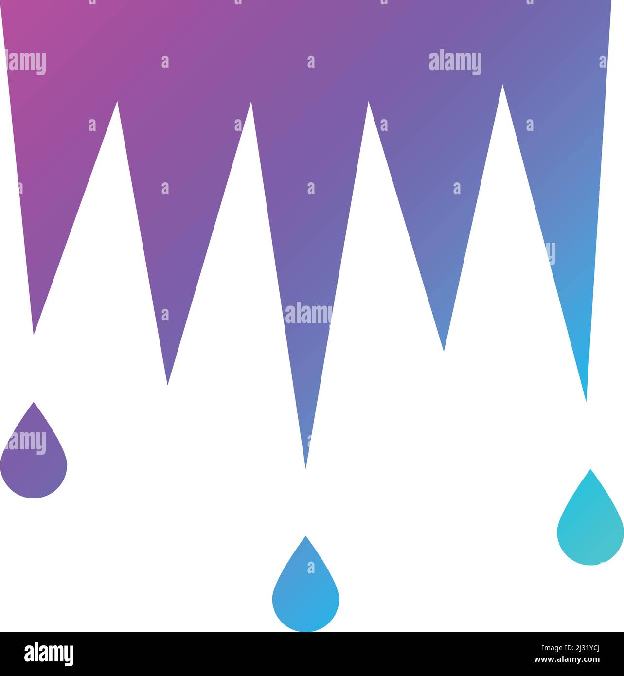 Illustrazione del progetto di icone vettoriali di icicles Illustrazione Vettoriale