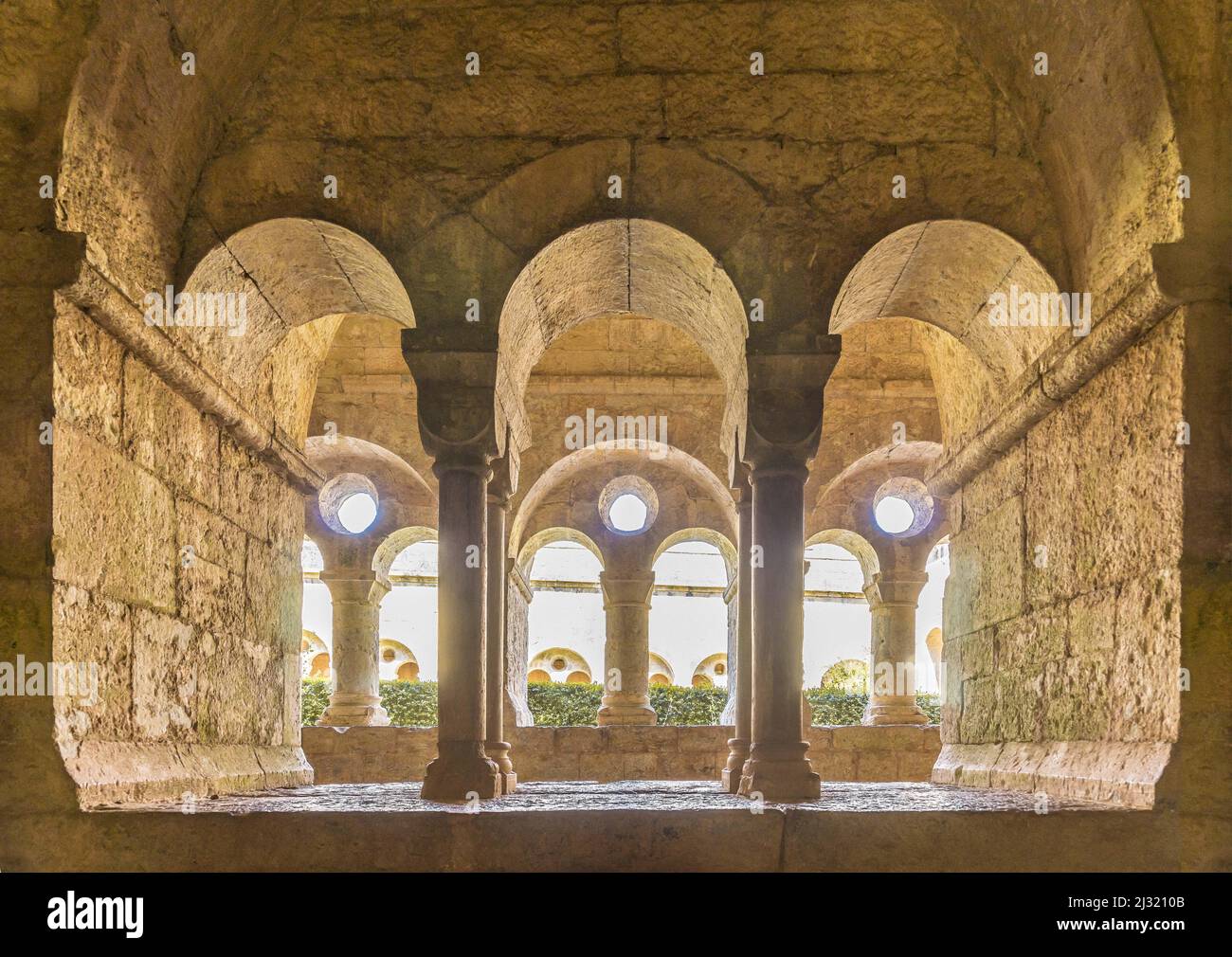 FRANCIA. PROVENZA. VAR (83) ABBAZIA DI THORONET. COSTRUITO TRA IL 1160 E IL 1230, È UNO DEI TRE CISTERCENSI ABBEYES IN PROVENZA. ELENCATO COME STORICO Foto Stock