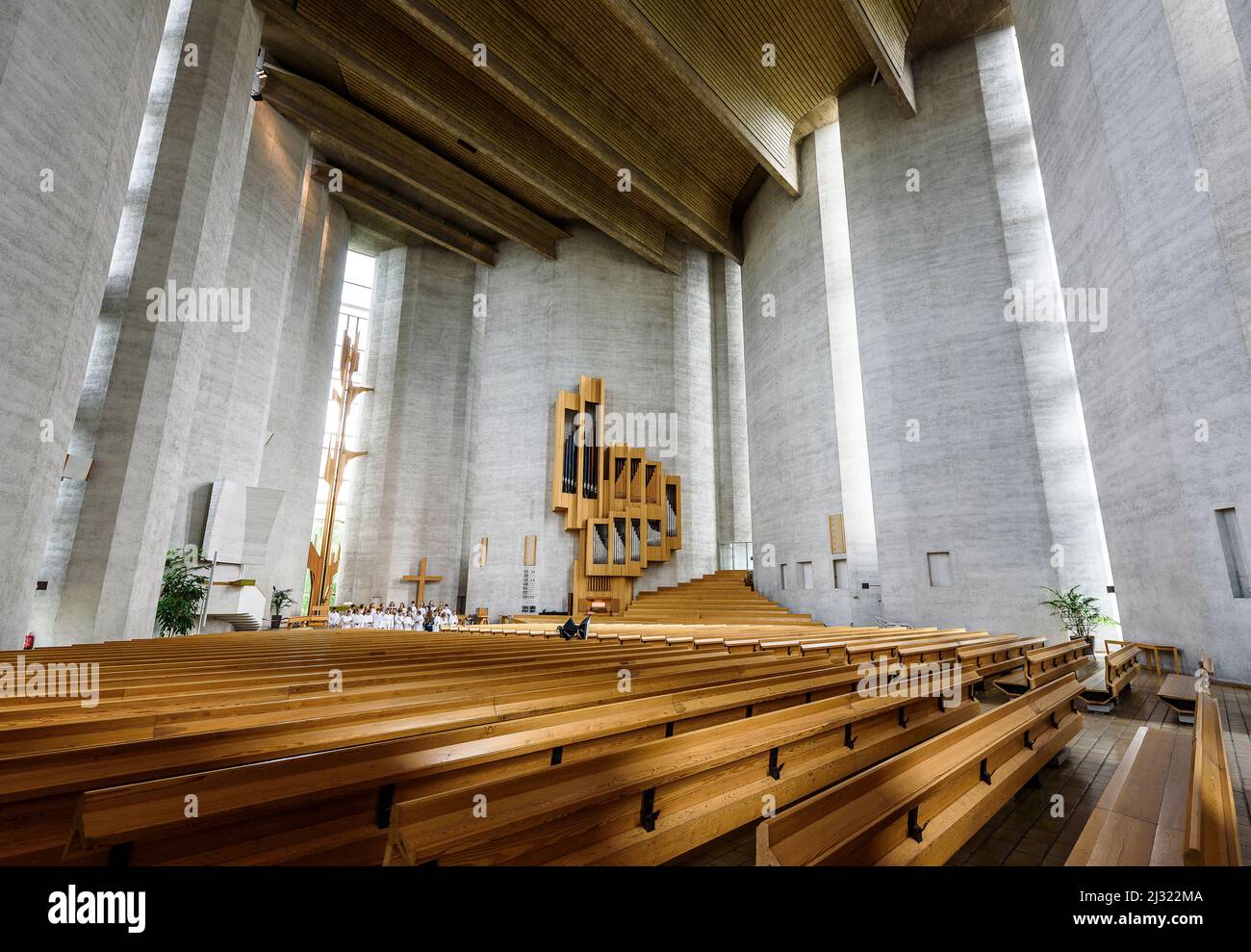Chiesa di Kaleva, Tampere, Finlandia Foto Stock