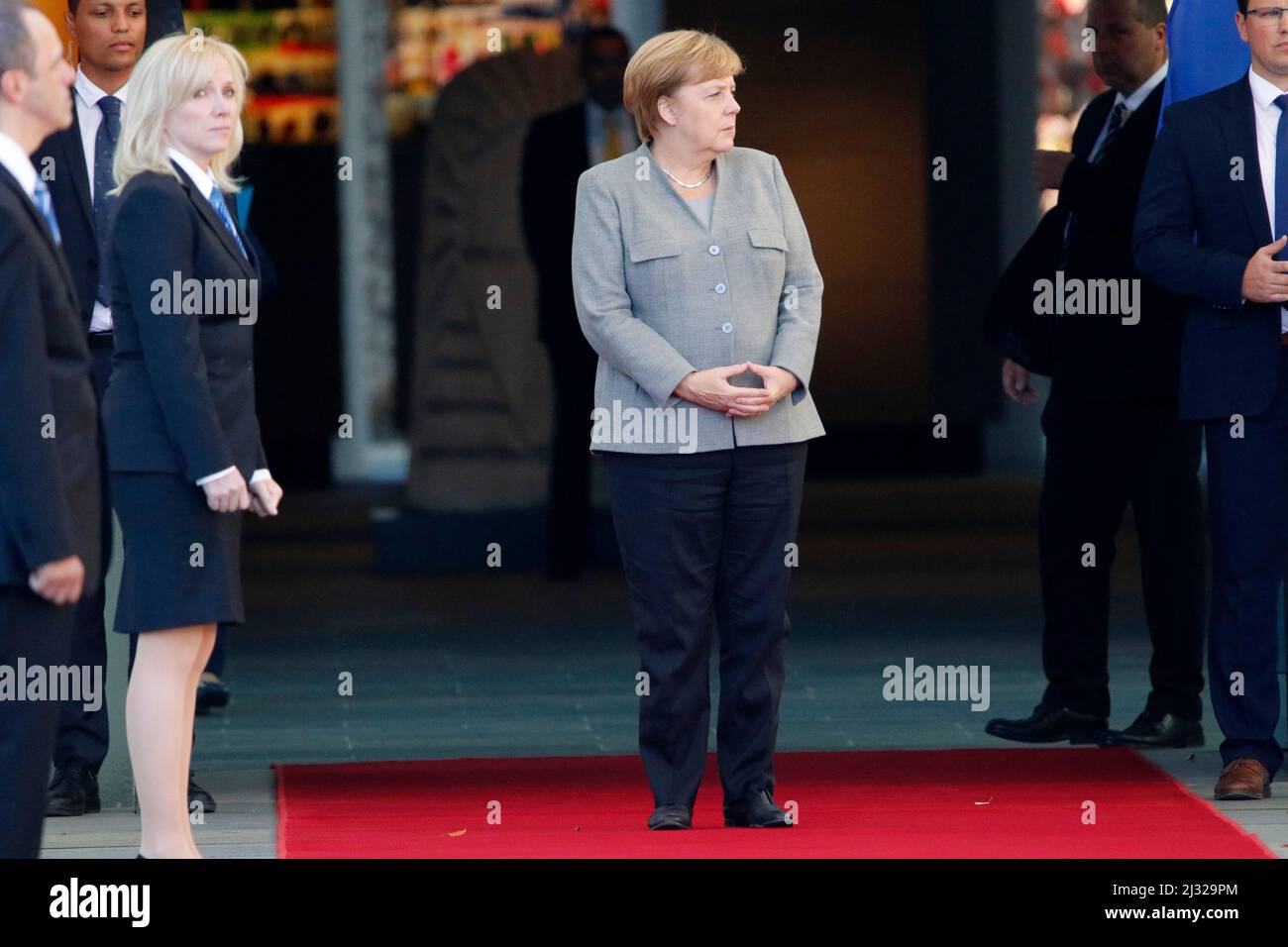 Angela Merkel u.a. - Treffen der dt. Bundeskanzlerin mit dem slowenischen Ministerpraesidenten, Bundeskanzleramt, 12. Oktober 2018, Berlin (nur fuer r Foto Stock