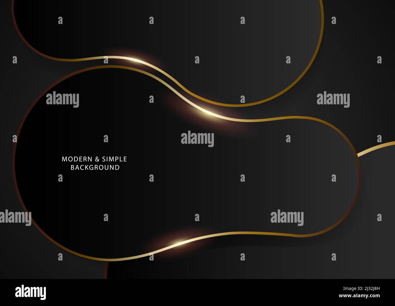 Sfondo dalle linee scure e dorate, sfondo vettoriale moderno e semplice Illustrazione Vettoriale