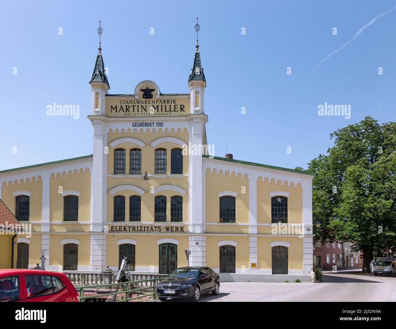 Traismauer, stabilimento siderurgico e centrale elettrica Martin Miller Foto Stock