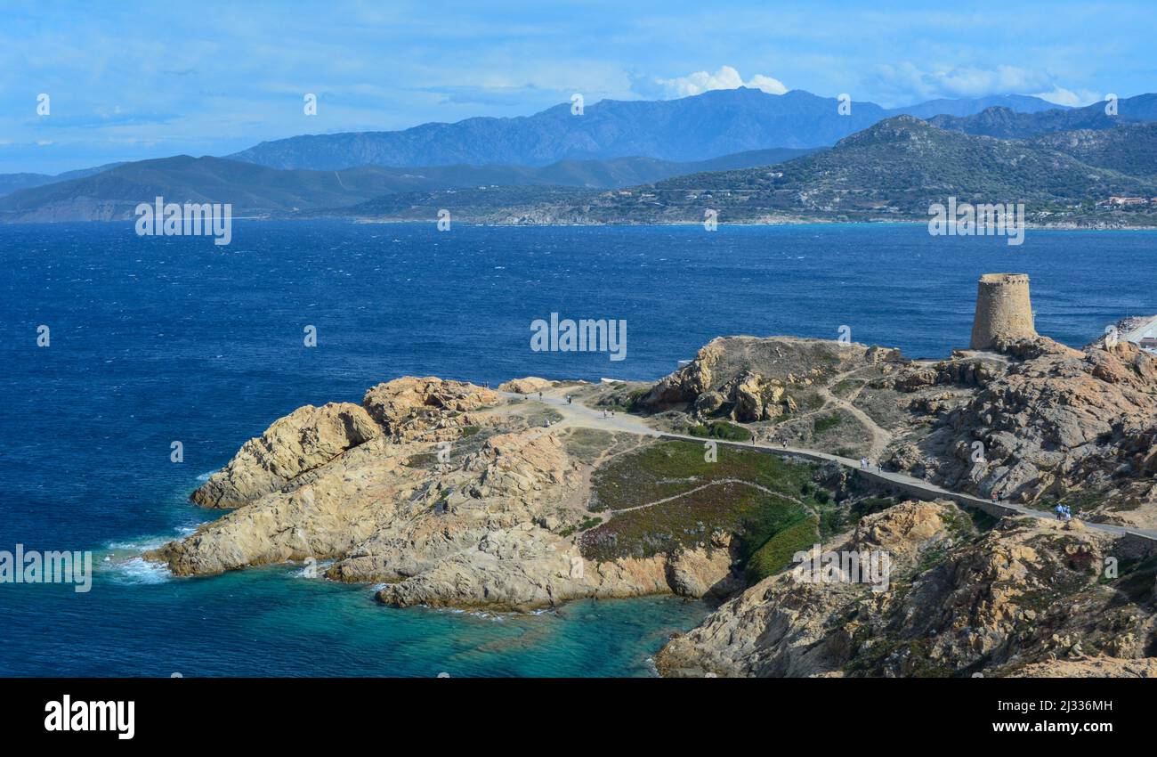 Bella vista di l'Île Rousse Foto Stock