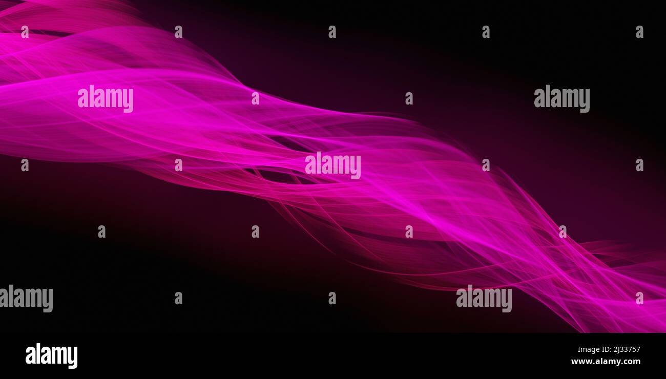 Scifi onde linee incandescenti vibrante profondo Violet colori astratto sfondo Foto Stock