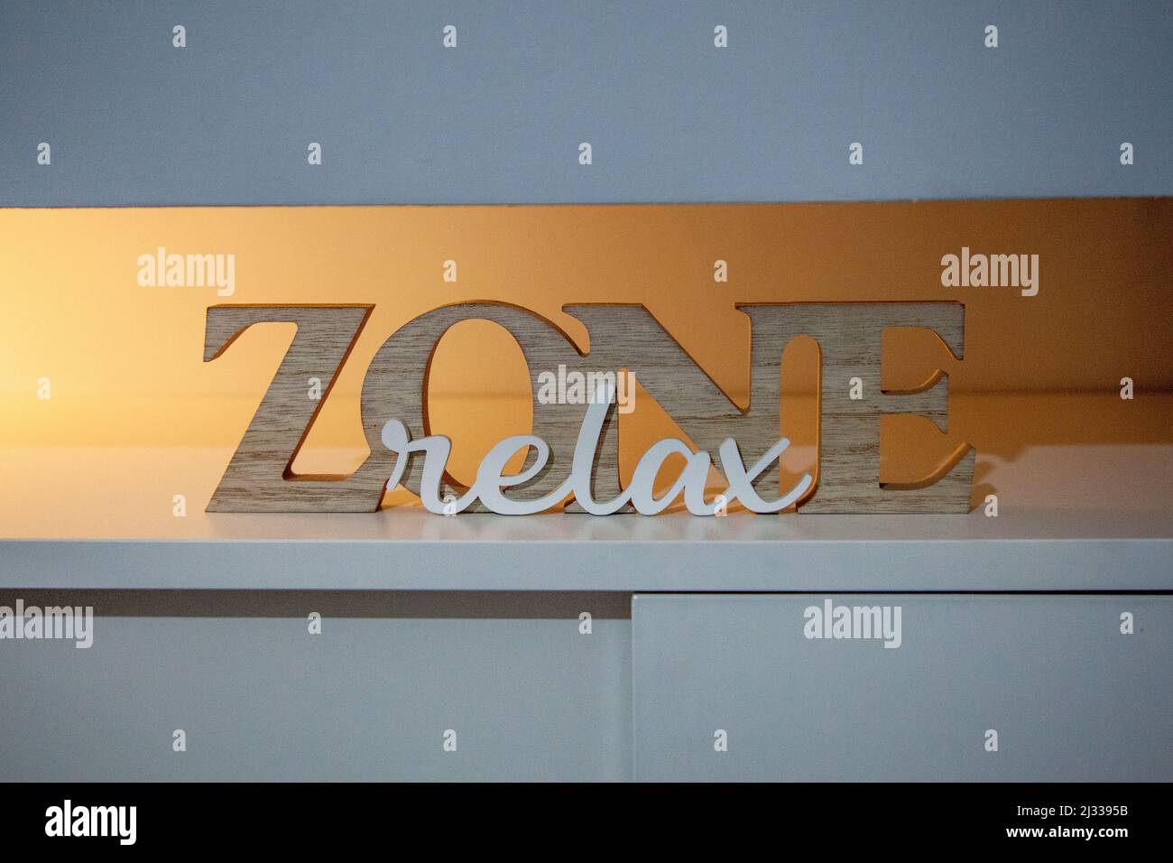 Area relax Minimalismo. Zen. Zona relax Foto Stock