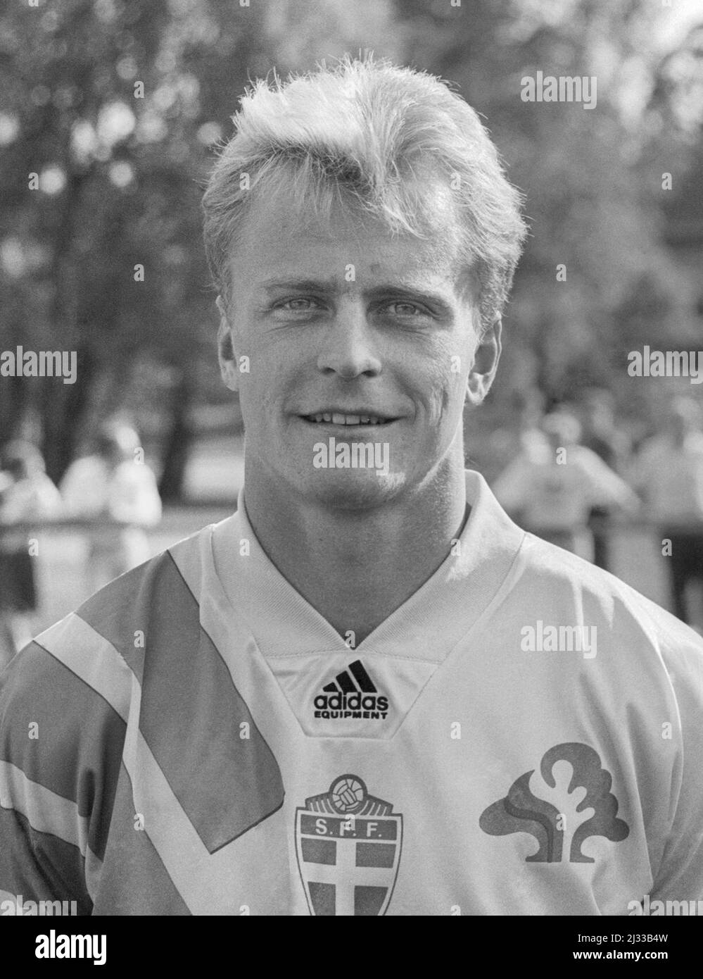 JONAS THERN Napoli Football e la nazionale svedese al campionato europeo di calcio 1992 Foto Stock