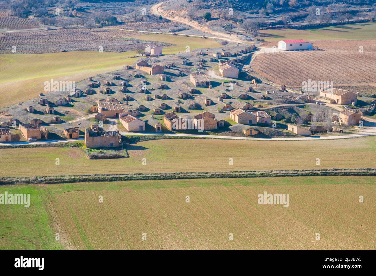 Cantine tradizionali. Atauta, provincia di Soria, Castilla Leon, Spagna. Foto Stock