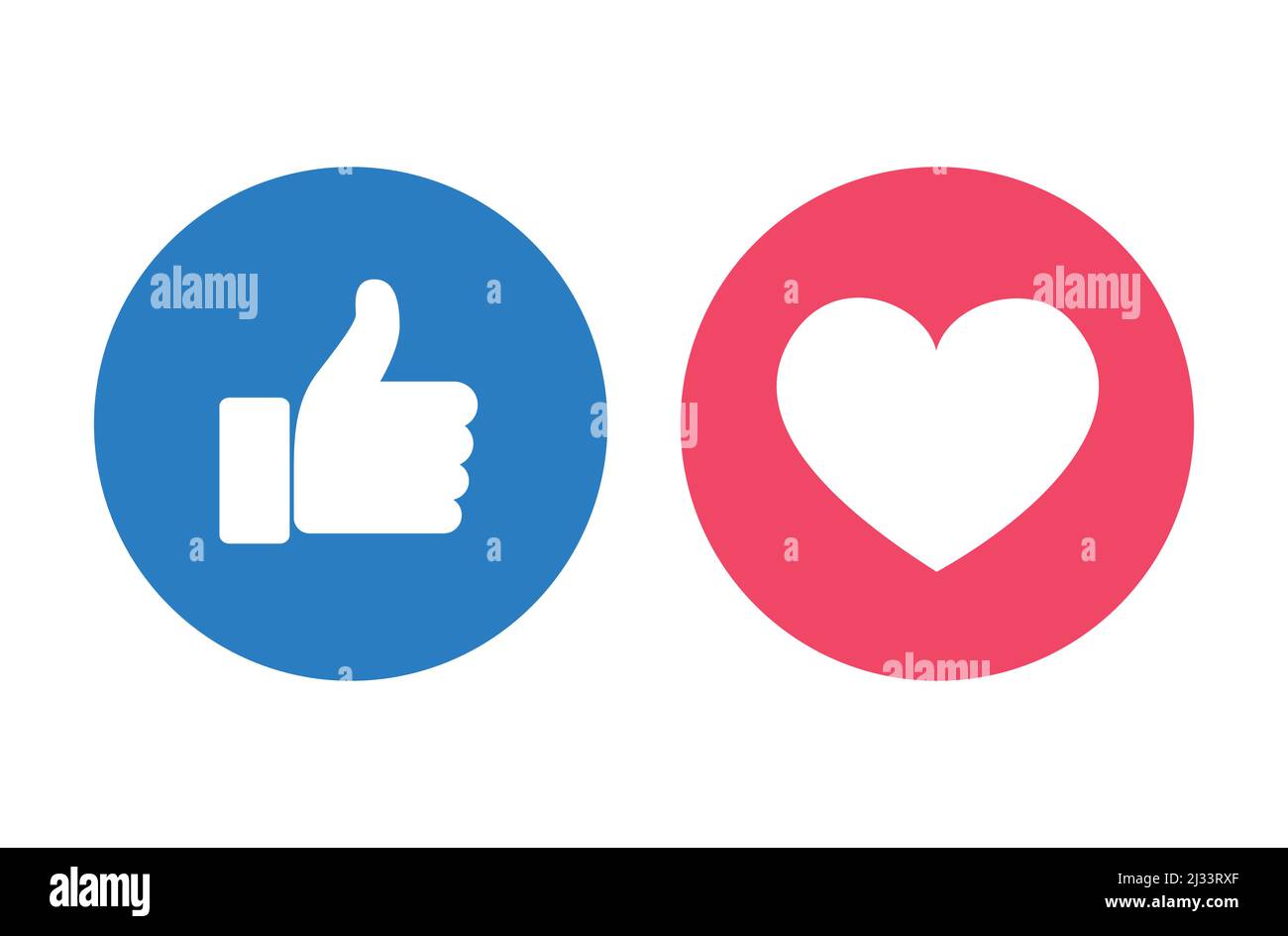 Pollice su e icone del cuore primo piano, illustrazione vettoriale Illustrazione Vettoriale