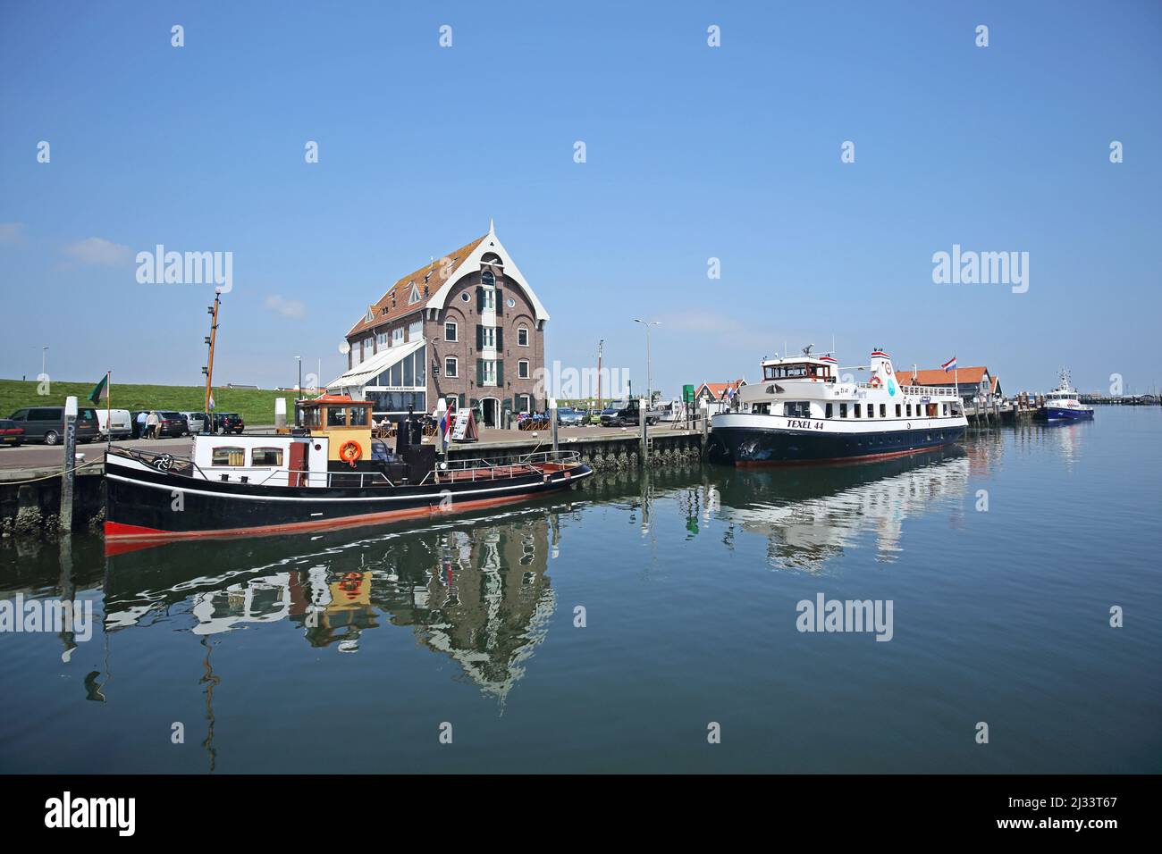 Porto a Oudeschild, Texel, Paesi Bassi Foto Stock