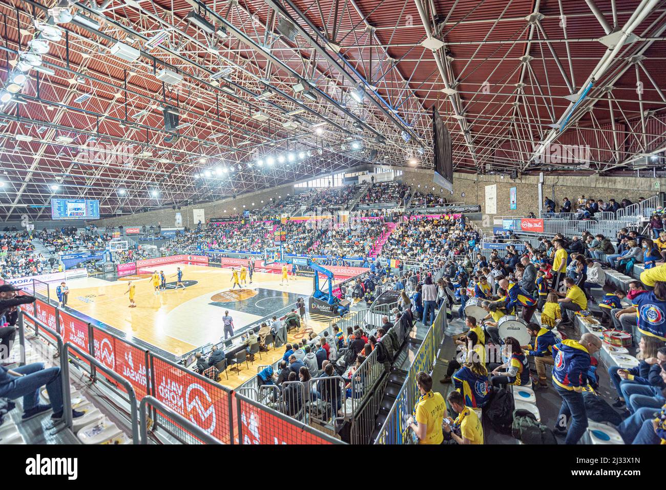 Andorra la Vella, Andorra : 2022 Aprile 03 : giocatori della partita della Lega ACB tra Mora Banc Andorra vs FC Barcellona in Andorra la Vella. Foto Stock